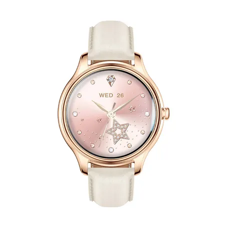 COLMI L28 Smart Watch (Gold + gold leather strap)